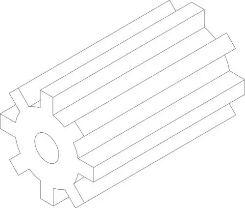 Zylindrisches Bauteil mit mehreren symmetrischen Rillen und einem innenliegenden Loch, möglicherweise Teil eines Wassersystems von Bosch.